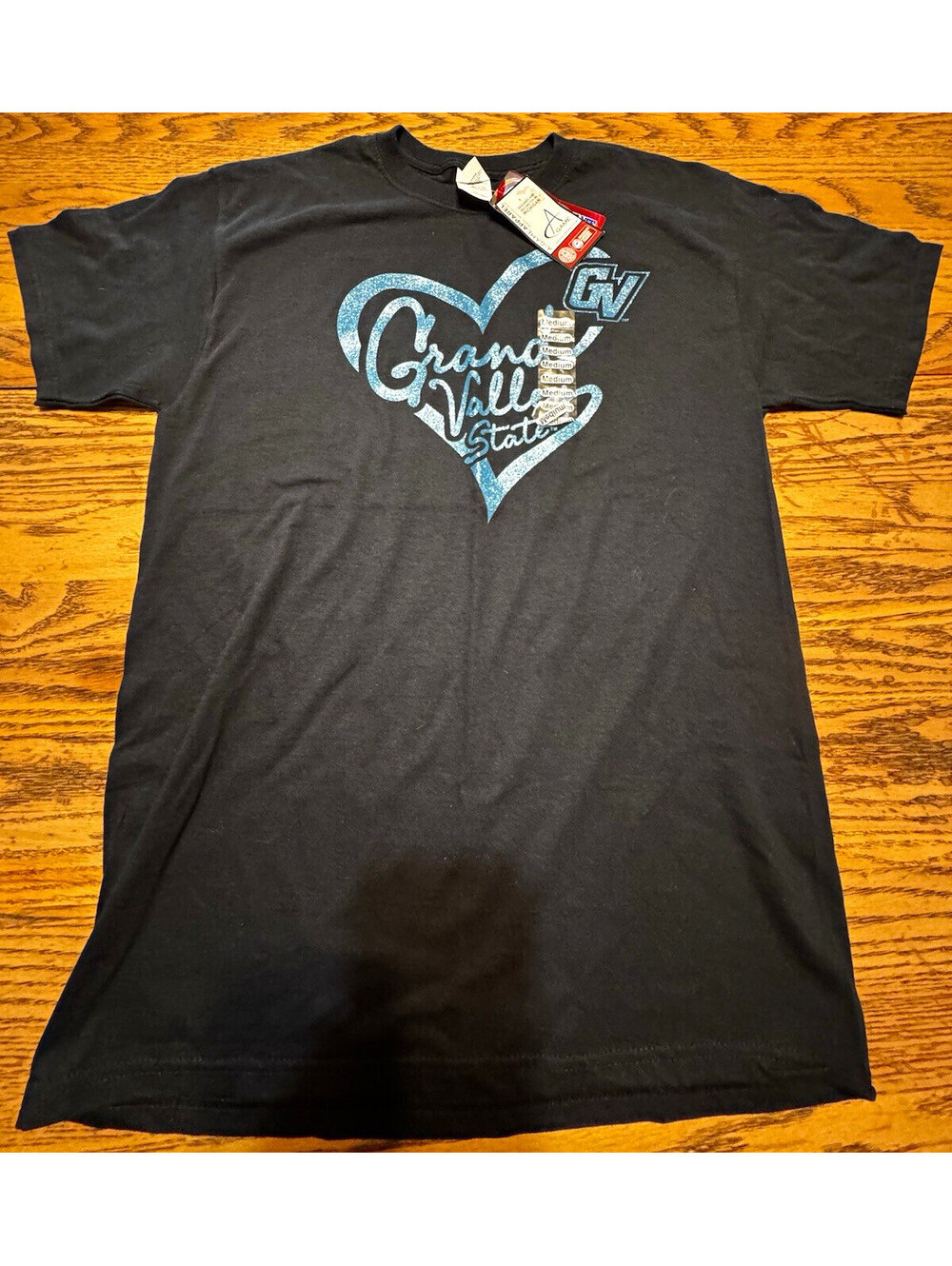 Fruit of the Loom Heavy HD Men’s M Black GV Grand Valley State Graphic T-Shirt
